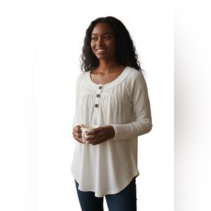 We The Free thermal weave, boho core, bohemian, cottage  core oversized shirt